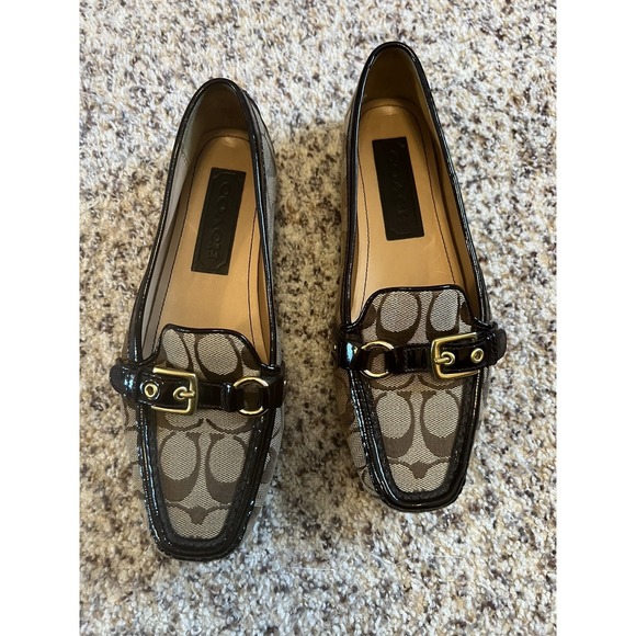 Coach Shoes - Coach Fortunata Women's Sz 8M Driving Loafers Signature C Slip On